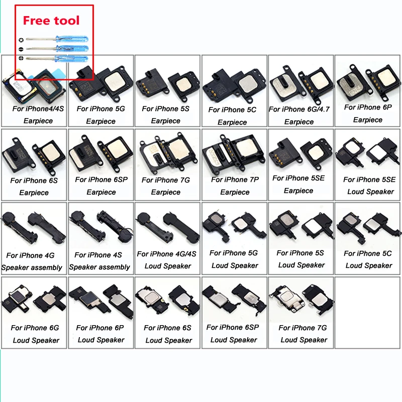 KiKiss для iPhone 4 4S 5 5S 5SE 5C 6 7 8 / Plus динамик/громкий динамик кнопка громкости в сборе