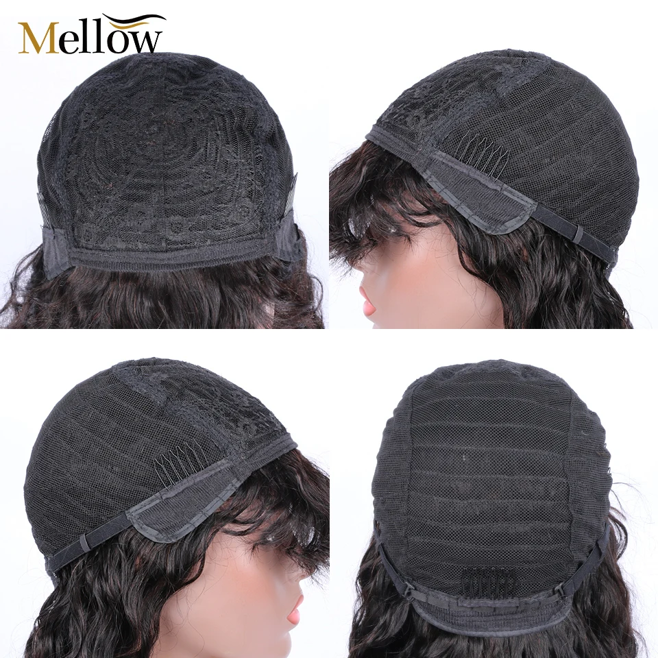 Бразильский 4X4 кружевной парик их натуральных волос волна воды кружева спереди