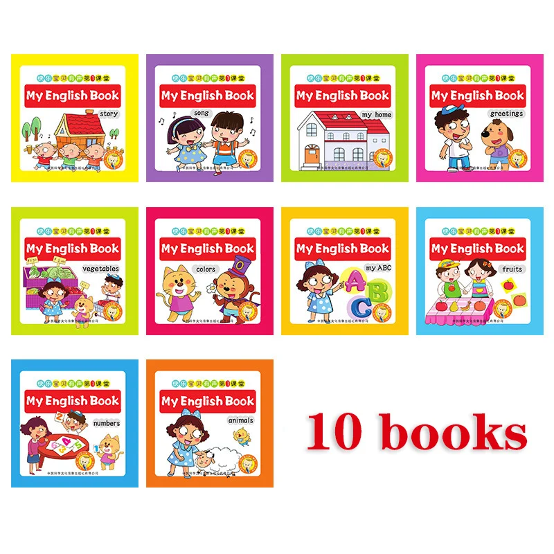 

10 Books/Set Early Childhood English Story Book Preschool Enlightenment English Learning Picture Book libros