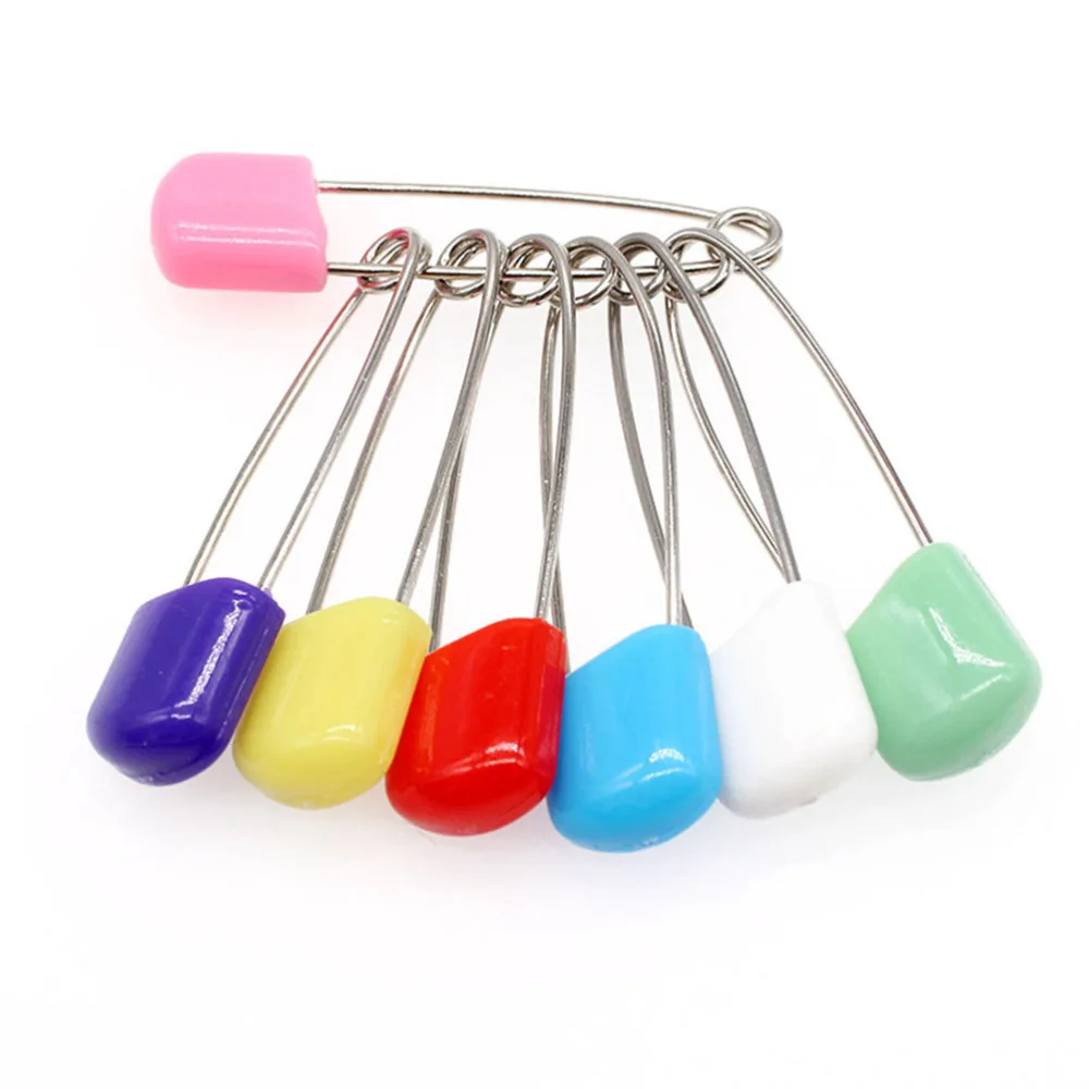 

50 Pcs 55mm End Baby Kids Cloth Diaper Stainless Steel Traditional Safety