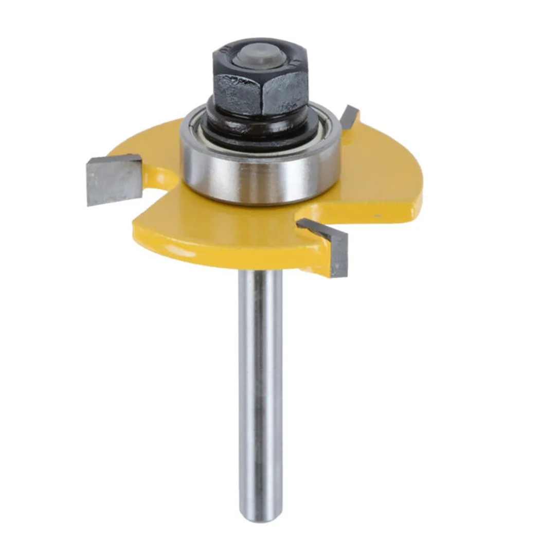 

1/4\\\" Shank Router Bit Joint Assembly Power Tool Tongue & Groove Wood Cutter