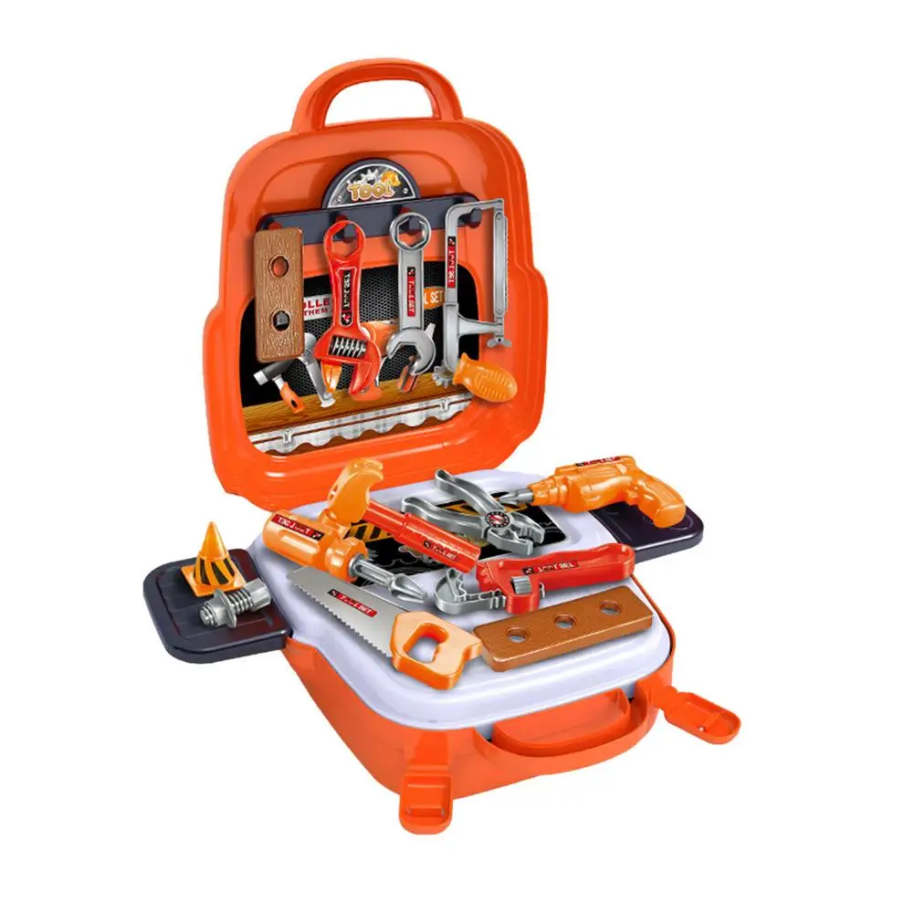

22Pcs/set Plastic Toolbox Engineer Simulation Repair Drill Tools Bags Toys Pretend Play Early Educational Play House Kit For Boy