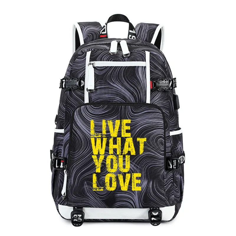 

Рюкзак мужской/женский с USB-зарядкой и мотивационными цитатами