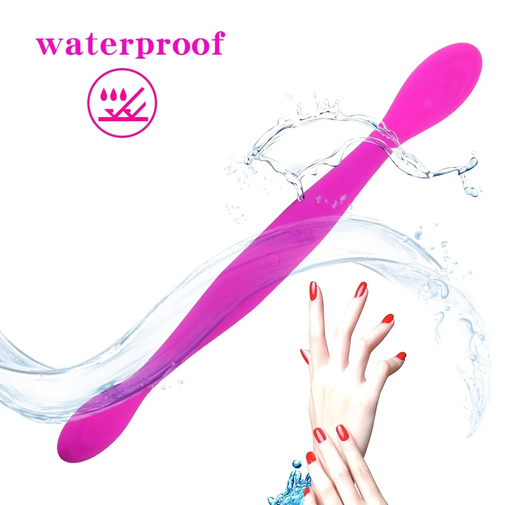 7 режимов вибрации Массажная палочка перезаряжаемая двойная головка вибрирующий