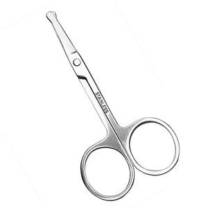 Круглые безопасные ножницы из нержавеющей стали для бровей