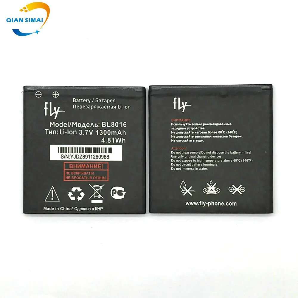 1 шт. BL8016 1300 мА/ч оригинал высокое качество батарея для FLY мобильный телефон + номер