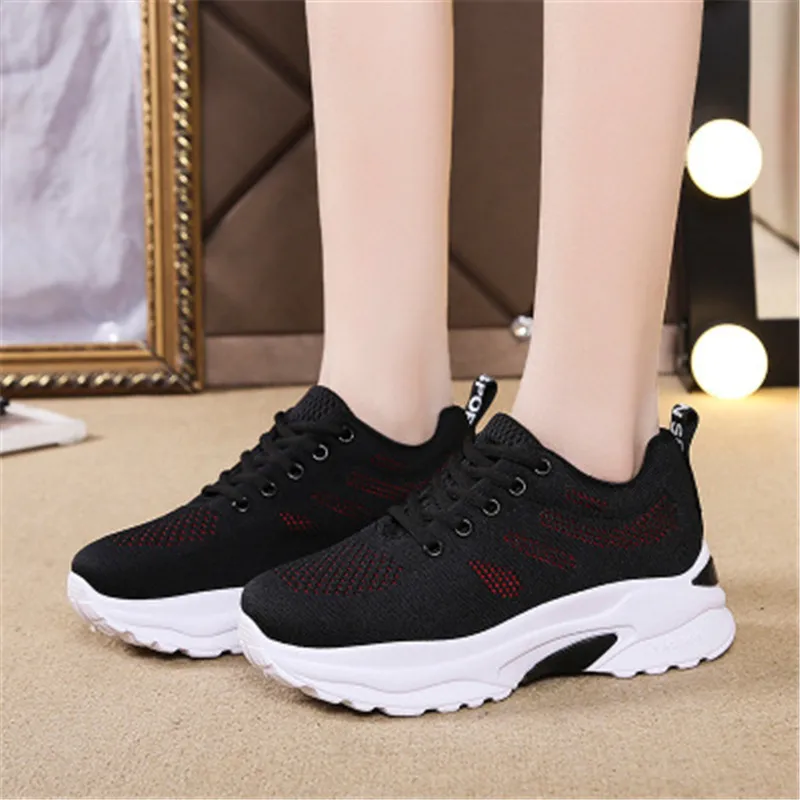 Женские повседневные туфли OLOMLB Модные дышащие сетчатые на шнуровке Женская