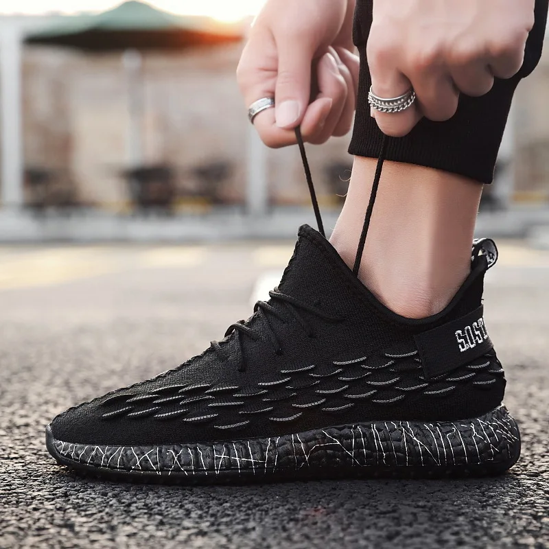 Мужские сетчатые кроссовки повседневная обувь на шнуровке легкие удобные