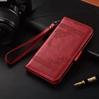 Чехол-книжка для Xiaomi Redmi Note 8 Pro, кожа, с 3D цветами, 6,53 дюйма