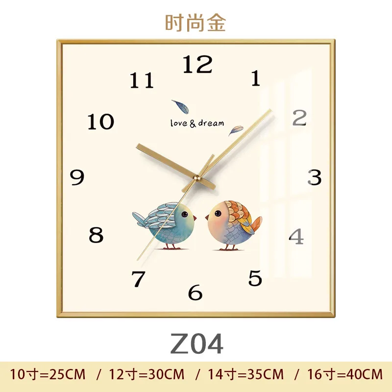 Настенные часы в скандинавском стиле простые тихие модные квадратные