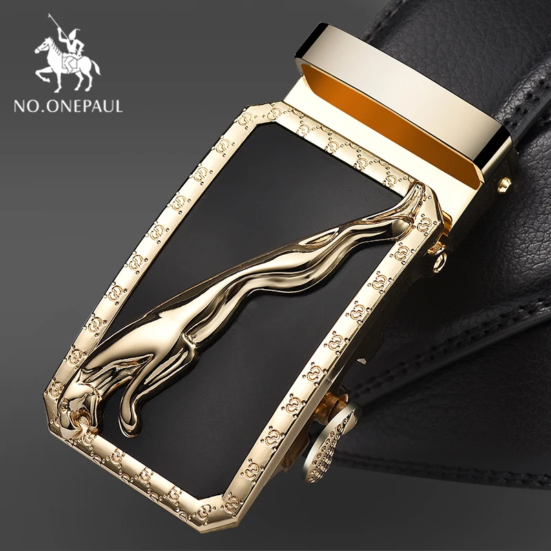 ZD21 G NO. ONEPAUL, роскошный бренд, мужской из натуральной кожи, ремни для мужчин, высокое качество, ремень, автоматическая пряжка, черные, широкие пояса - Цвет: ZD21 G