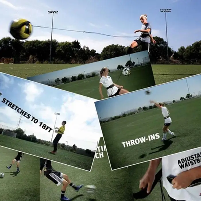 

Adjustable Kick Trainer Soccer Kick Trainer Practice Football Training Elastic Strap Skills Equipment Passing Waist Belt