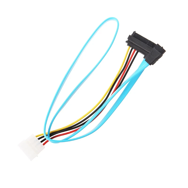 

7 Pin SATA Serial Female ATA To 29 Pin & 4 Pin Male Power Adapter Cable