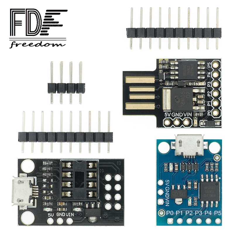 1 шт. синий черный TINY85 Digispark новый Kickstarter IIC I2C USB Micro макетная плата ATTINY85 модуль для