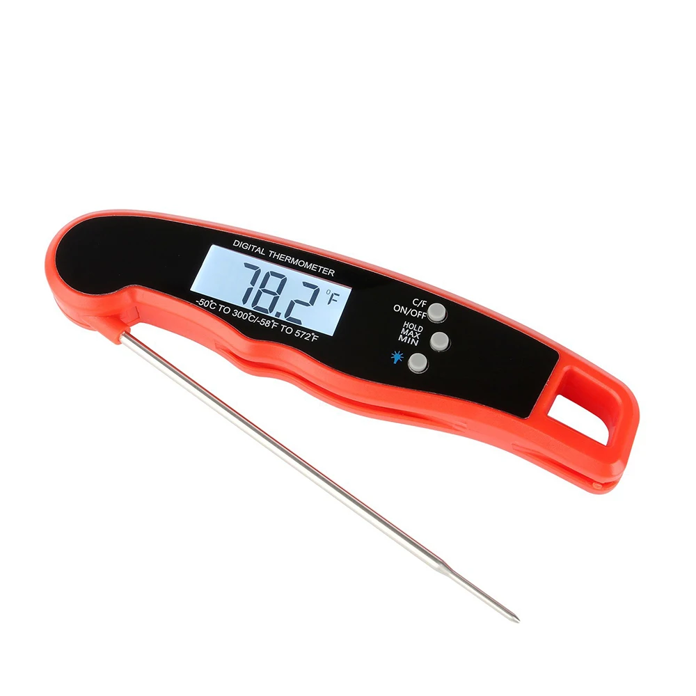 

Digital Food Thermometer Foldable Probe Waterproof Meat Steak BBQ Temperature Gauge Kitchen Cooking Tools
