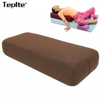 cotton cover yoga pillow high density tpe foam lining block exercise fitness gym slimming mat yoga pillow
