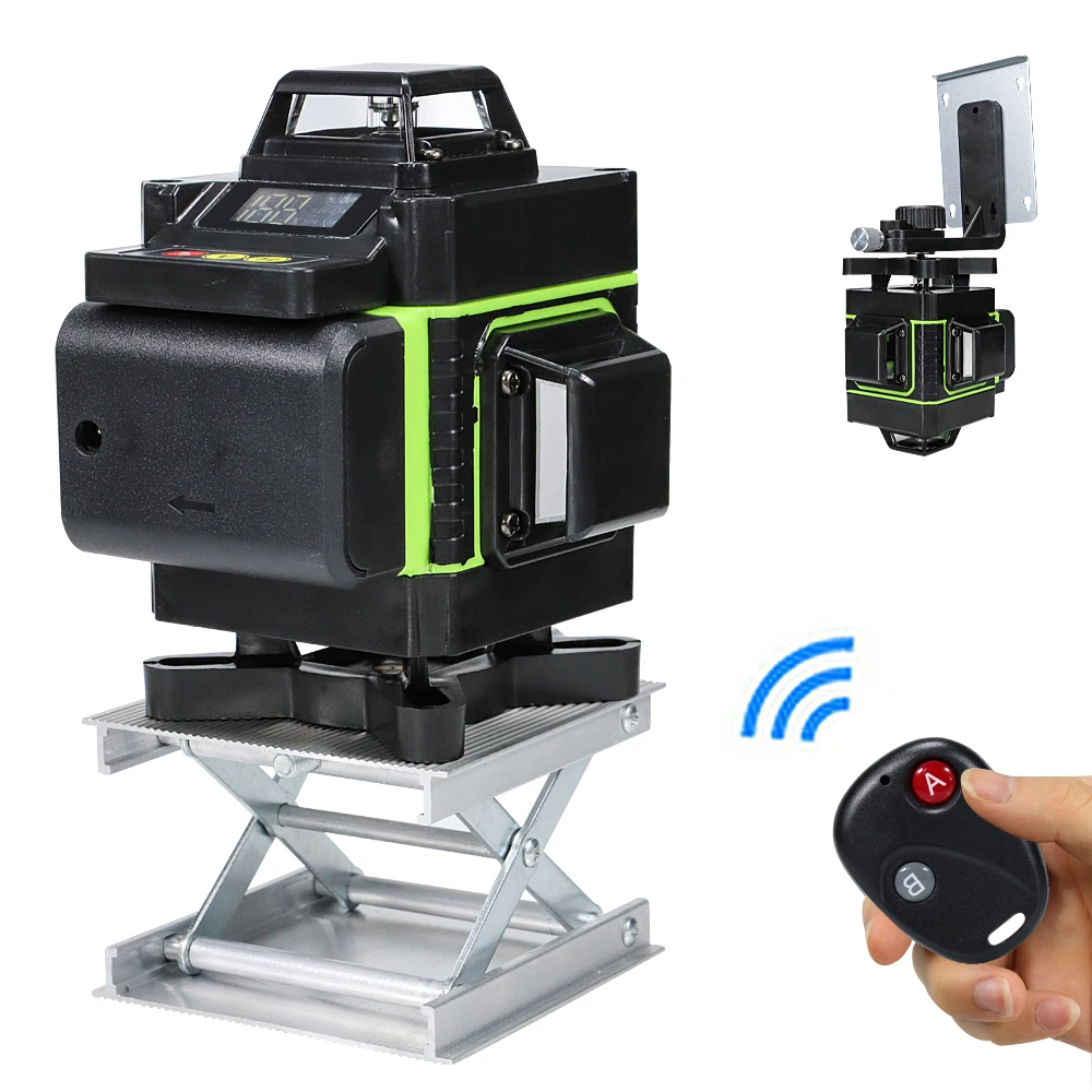 16 линий 4D лазерный нивелир крест фон для фотосъемки с изображением зеленого