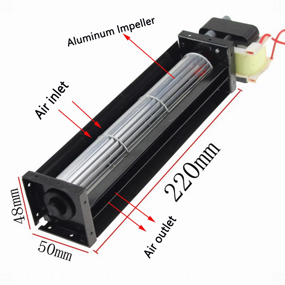 1 Peice высокий воздушный поток Crossflow вентиляция 12W 0.1A AC 200V 270X50X48MM крест поток вентилятора