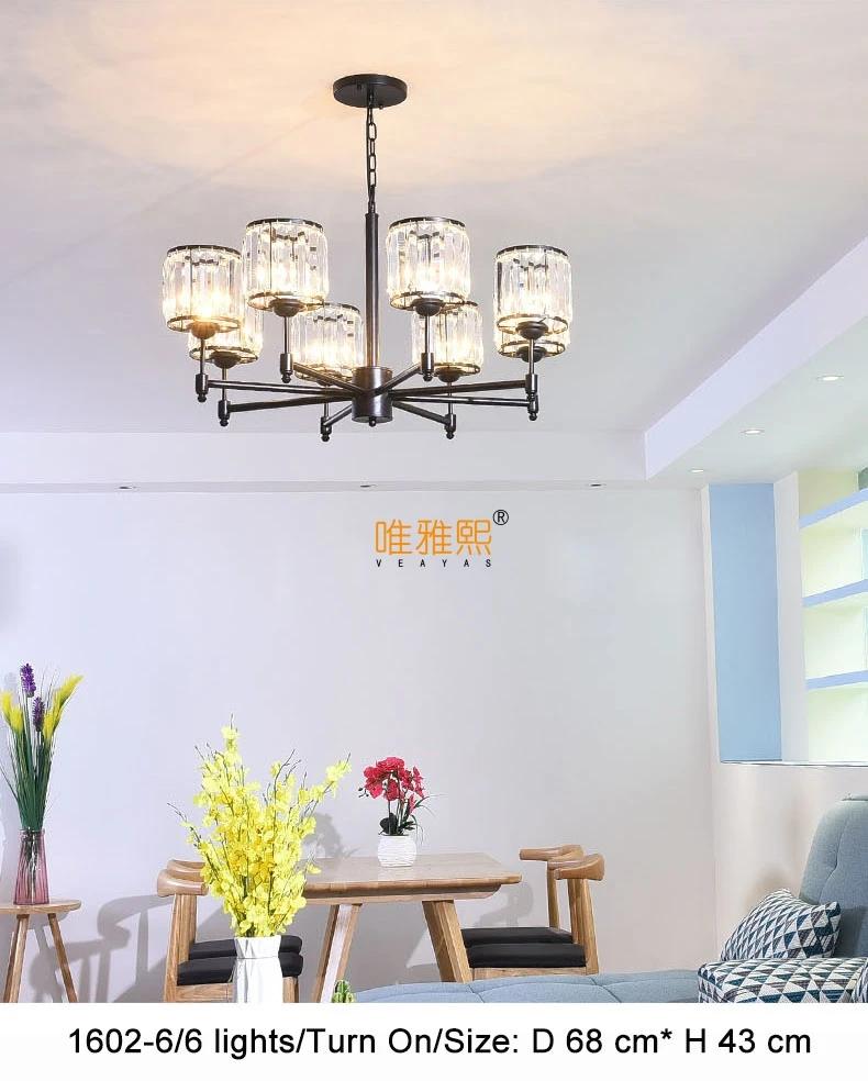 Luxury Crystal chandelier for Living Room Classic Crystal Chandelier Light Fixtures Bedroom Gold Lamp LED Crystal Lamp Ceiling