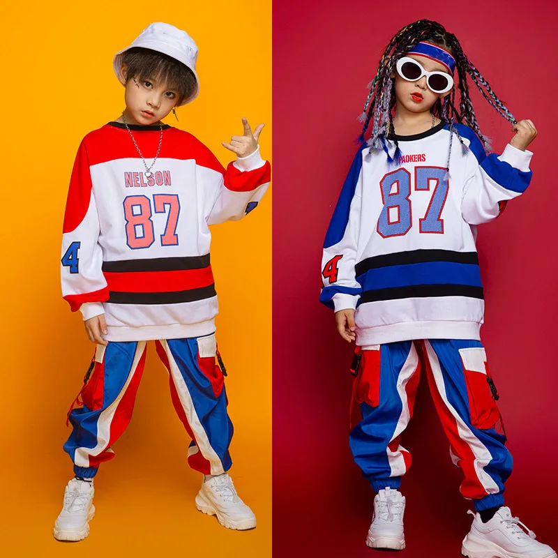 

Детская цифровая Крутая толстовка, одежда для мальчиков и девочек, комплект для танцев в стиле хип-хоп, джазовый костюм, костюм для бальных танцев, спортивная одежда XS1193