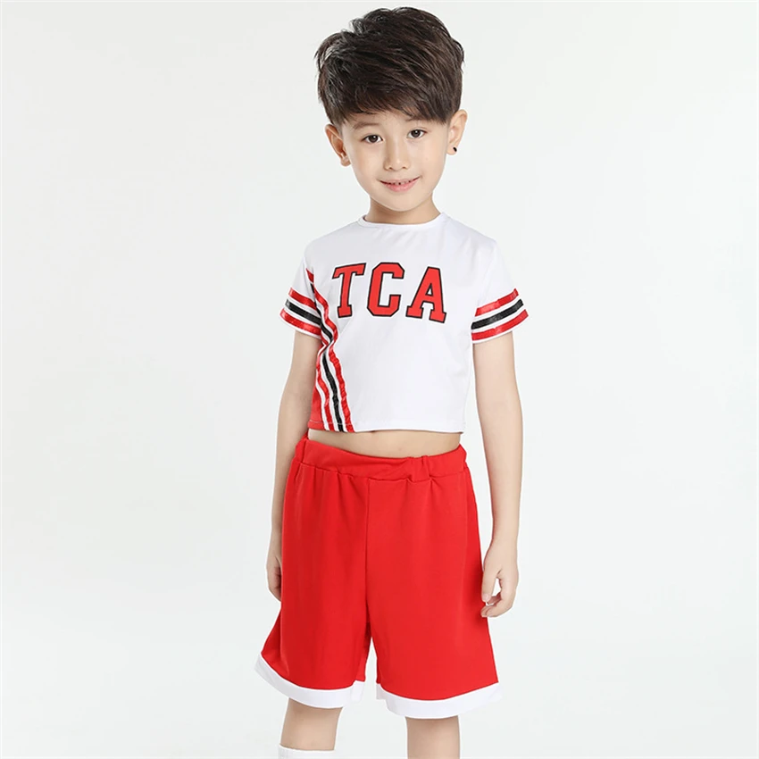 

New Cheerleader Stage Performance Clothing School Uniform for Girls Skirt College Gymnastics Dance Costumes for Kids 110-160CM