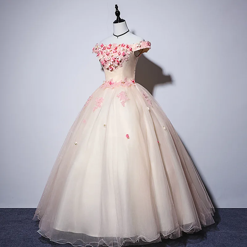 Gryffon Quinceanera платье на обруче для крепления на голове, торжественное платье с открытыми плечами бальное платье элегантные Цветочный принт хост платье бальные платья