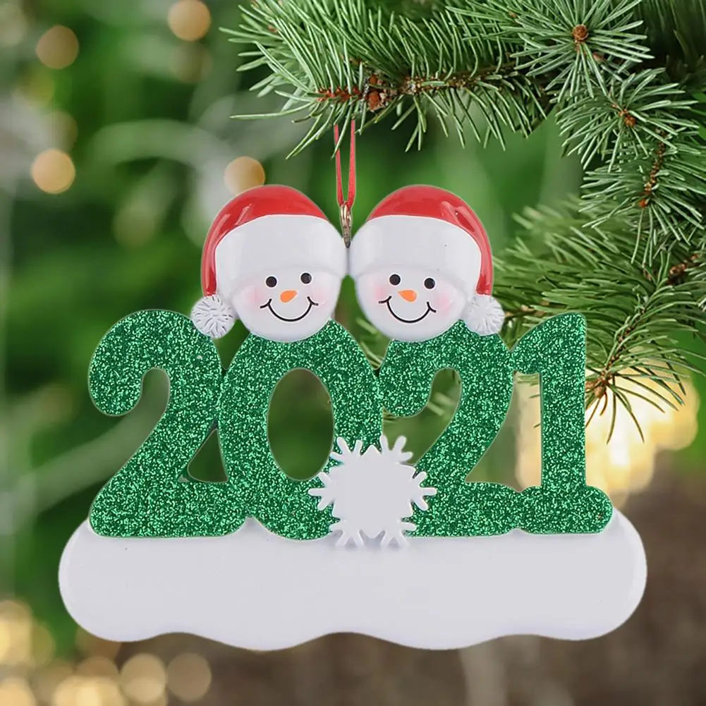 Resin Christmas Tree Ornament DIY Personalized Family Pendant 2021 Decoration For Home Room | Дом и сад