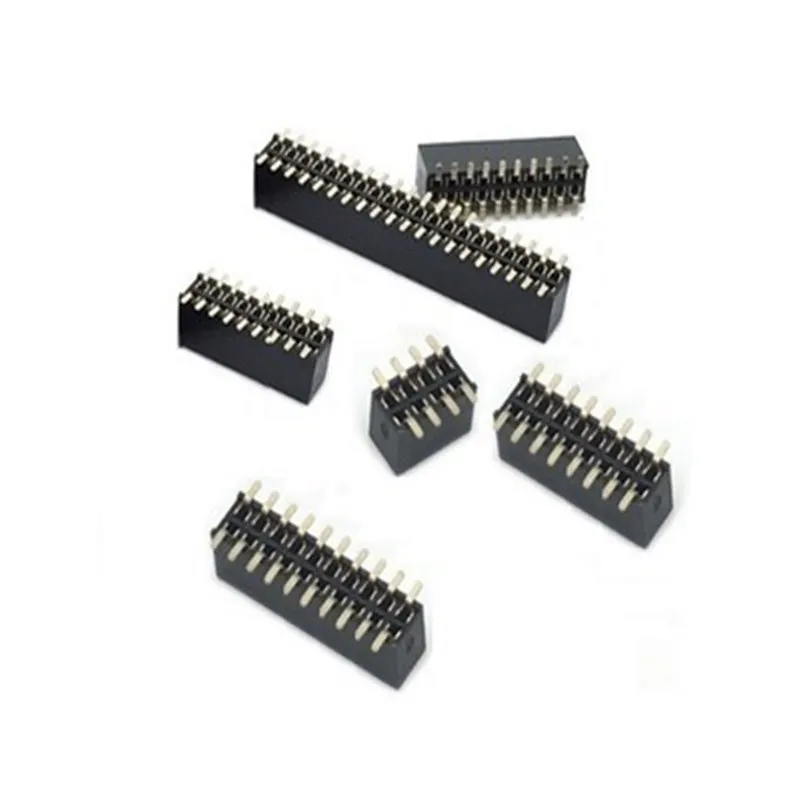 10pcs 1.27MM Double Row Female Breakaway PCB Board Pin Header socket Connector Pin header 2*2/3/4/5/6/7/8/9/10/12/16/20/40/ PIN