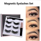 Набор для завивки ресниц, 3 пары, длинные магнитные 3D норковые ресницы, Бесплатная Магнитная подводка для глаз, TSLM1