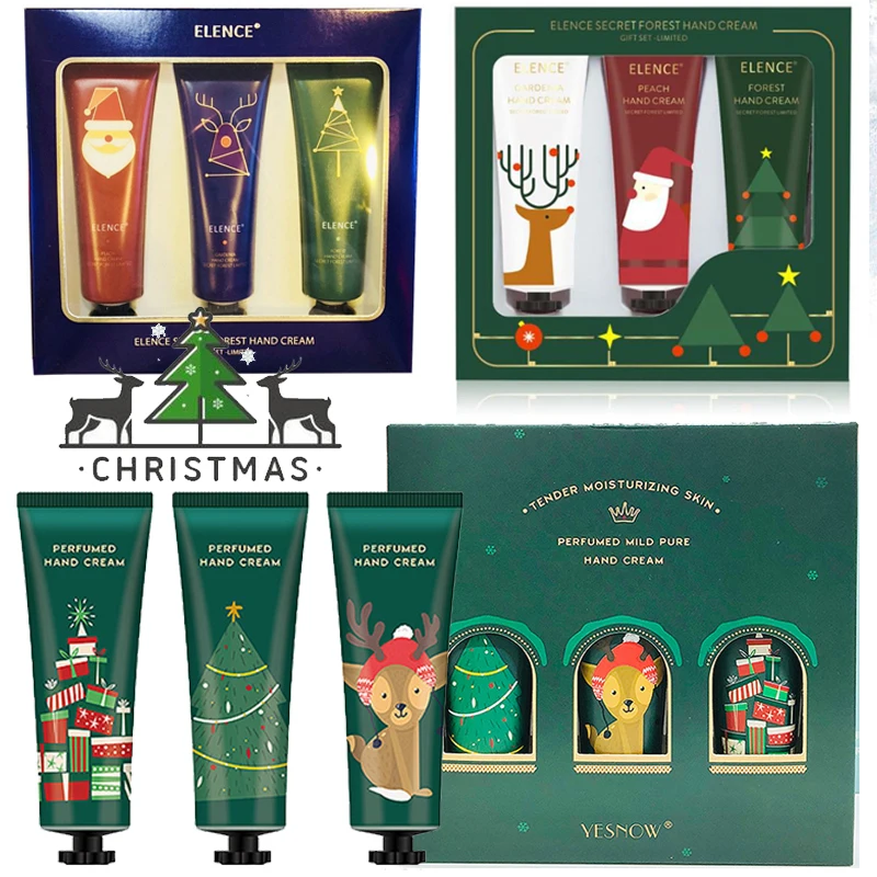 Рождественский подарок набор кремов для рук увлажняющий питательный массажный