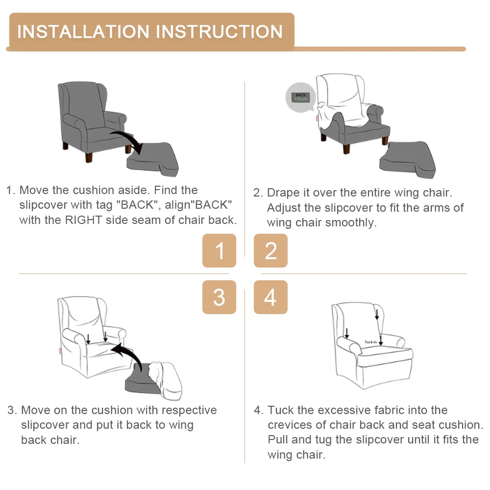 Чехол на спинку дивана эластичный чехол с крыльями тигра | Дом и сад