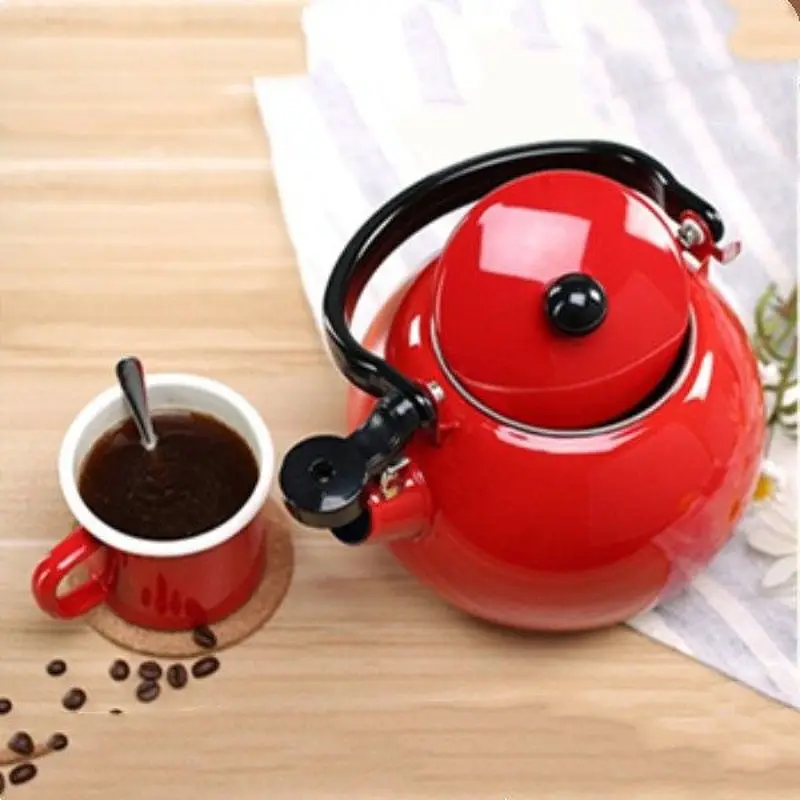 

Enamel Water Teapot Small Kettle Gas Stove Universal Enamel Called Pot Sound Pot Coffee Carafe Kettle Enamel Stock Pot Kettle