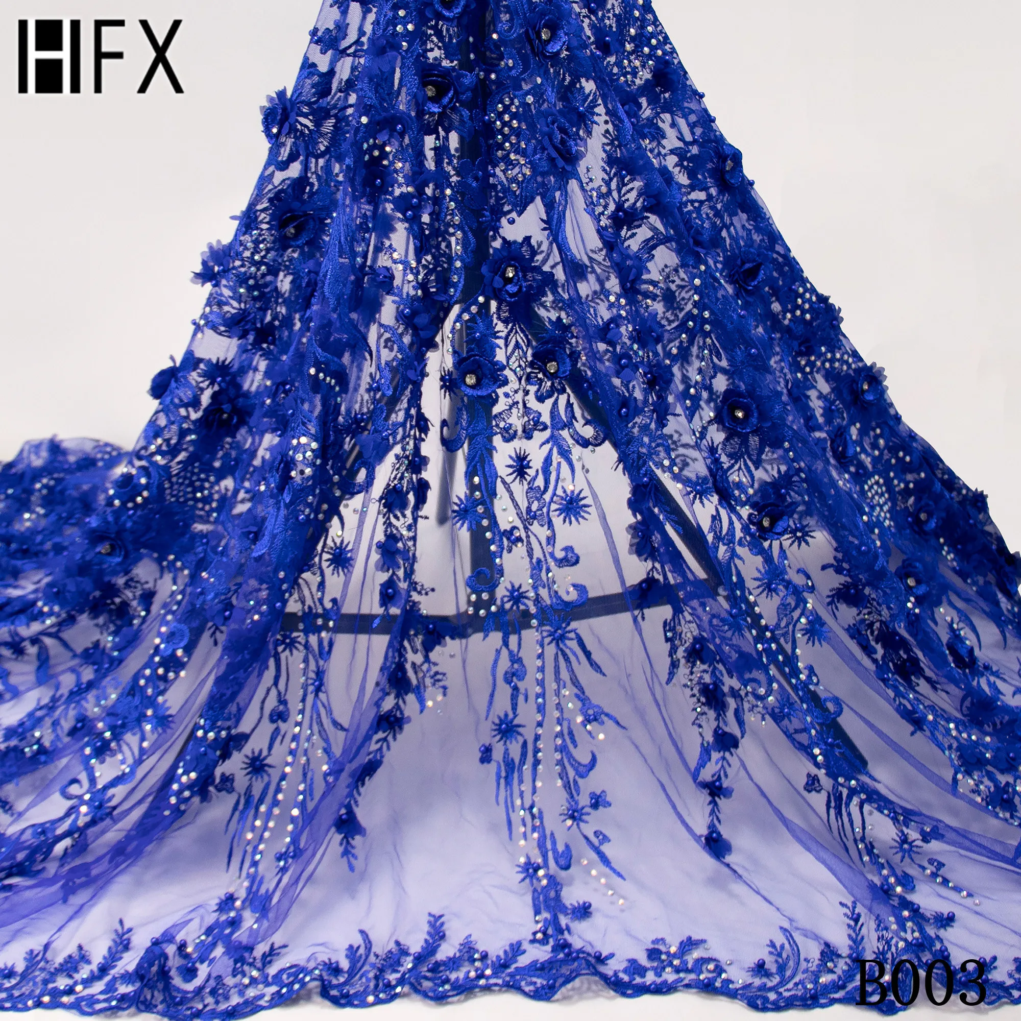 HFX новейшая 3D кружевная аппликация цветочная ткань оптовая цена вышитая бисером