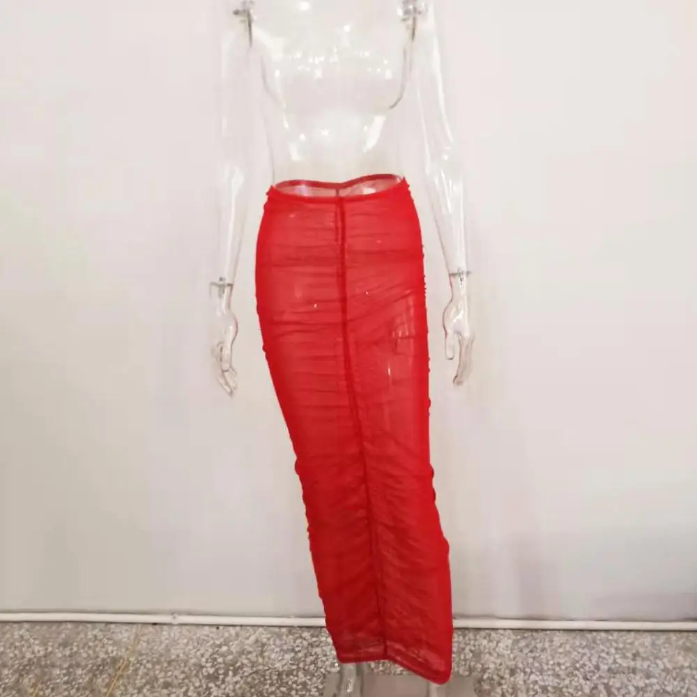 Женские сексуальные модные прозрачные сетчатые пляжные юбки шикарные женские