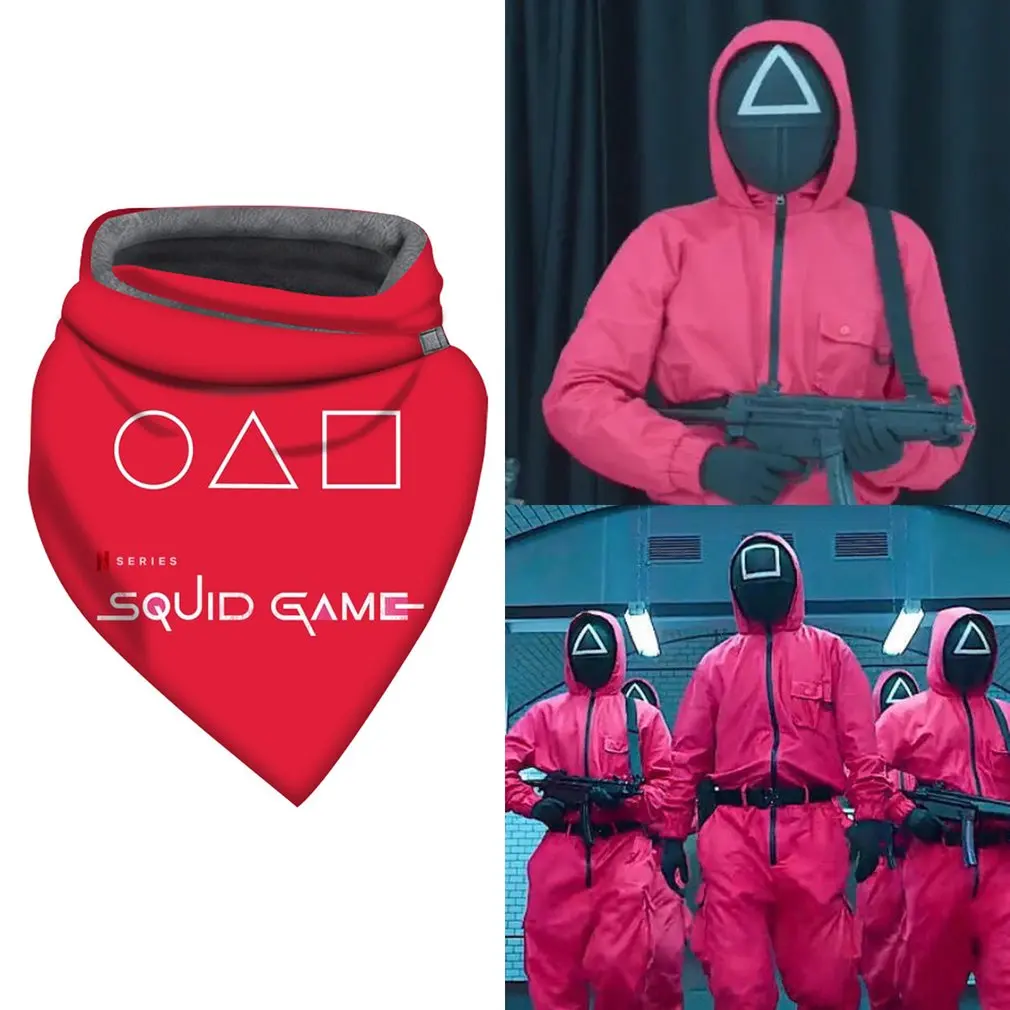 

Triangular Scarf Squid Game Surrounding Winter Warm Fleece Triangular Scarf Comfortable Soft And Close To Skin