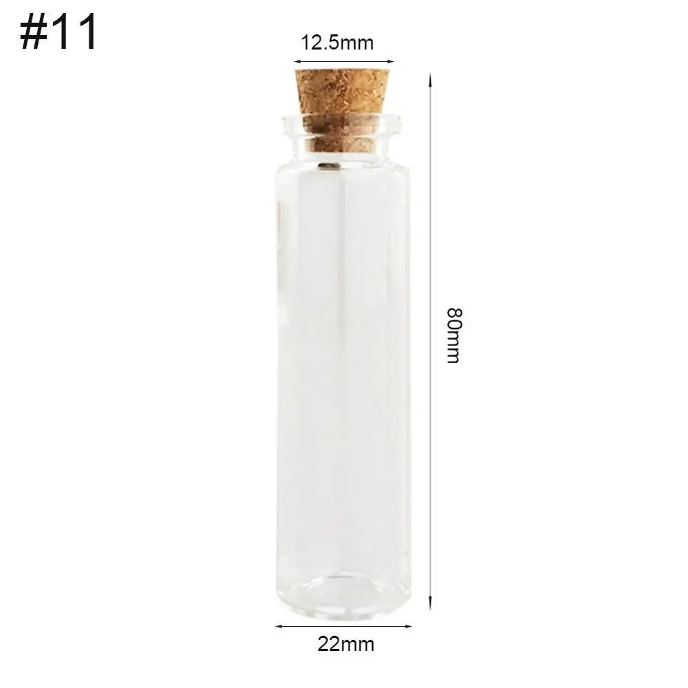 20ml 2 шт Контейнеры украшения Популярные банки сообщение флаконы дешевые бутылки мини стеклянные банки DIY маленькие пробковые пробки украшения - Цвет: 20ml