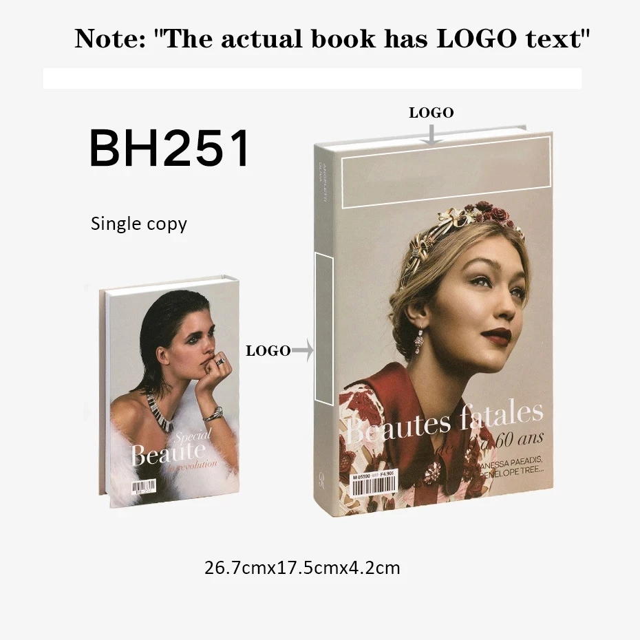 

12pc/set Fake Book Openable Home Decoration Book Box Stylish And Beautiful Desktop Decoration Storage Fake Book Box