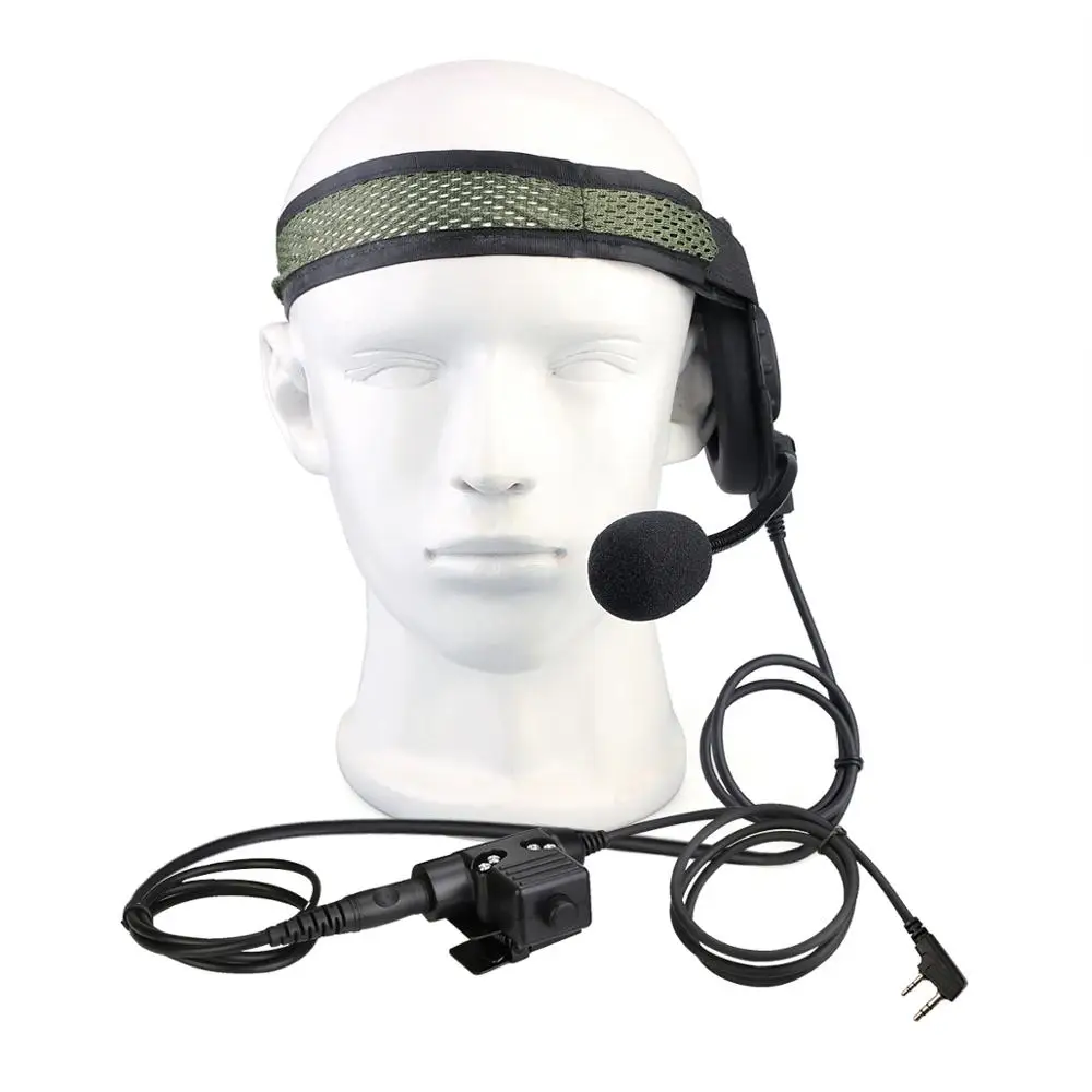 2-1Retevis EH060K High Quality Tactical Headset Military Headset With PTT Headphone For Walkie Talkie