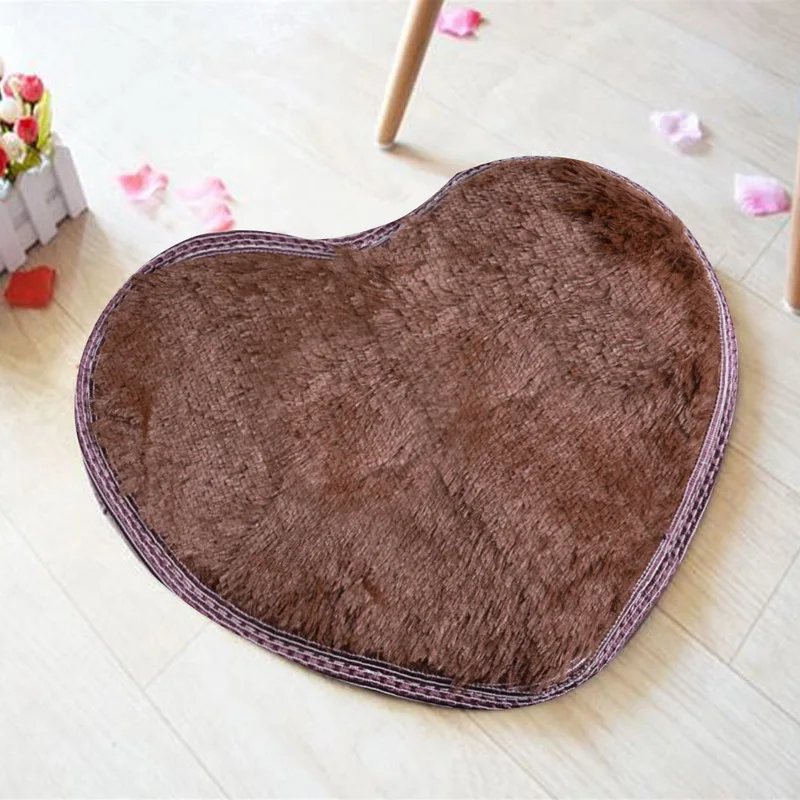 Лохматый ковер с сердечками из искусственной шерсти овчина пушистые коврики