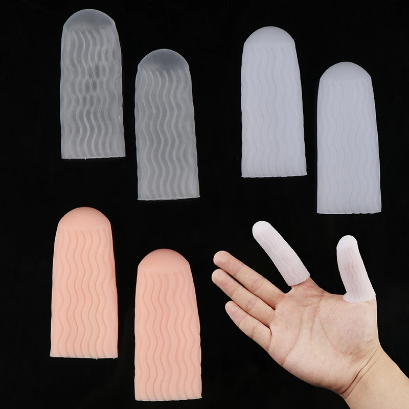 

1Pair Reusable Multifunctional Silicone Pain Relief Finger For Anti-wear And Anti-finger Cots Bandage Hand Care Protective Case