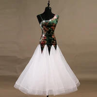 standard ballroom dance dress adult elegant white waltz dance skirt women high quality ballroom competition dancing dresses