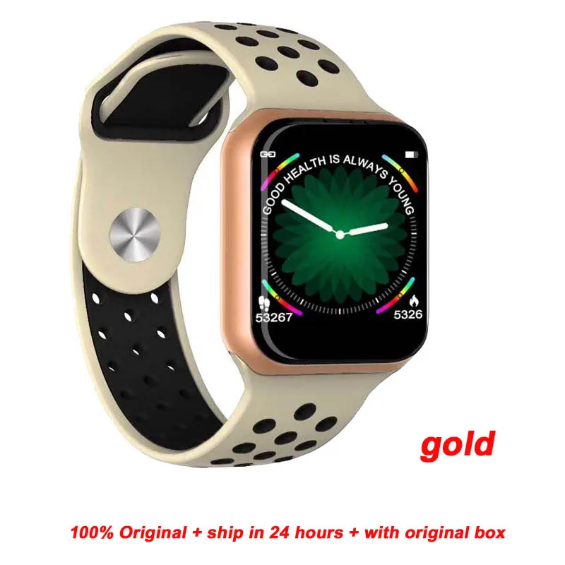Gold Greentiger F8 Bluetooth Смарт-часы пульсометр калории фитнес-трекер будильник IP67 Водонепроницаемый умный Браслет - Цвет: Gold