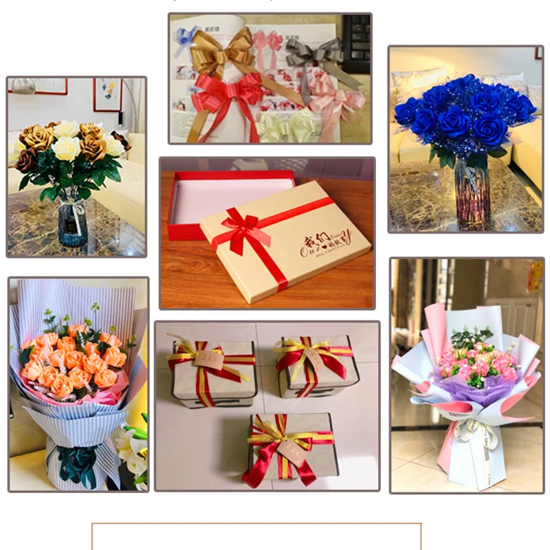 25 ярдов/рулон грогрен атласные ленты для дня рождения Свадебные украшения DIY лук