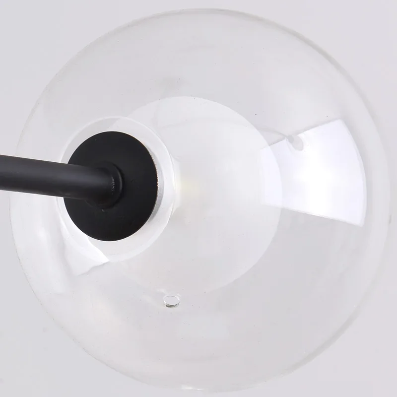 Скандинавские светодиодные люстры черные светильники современная стеклянная