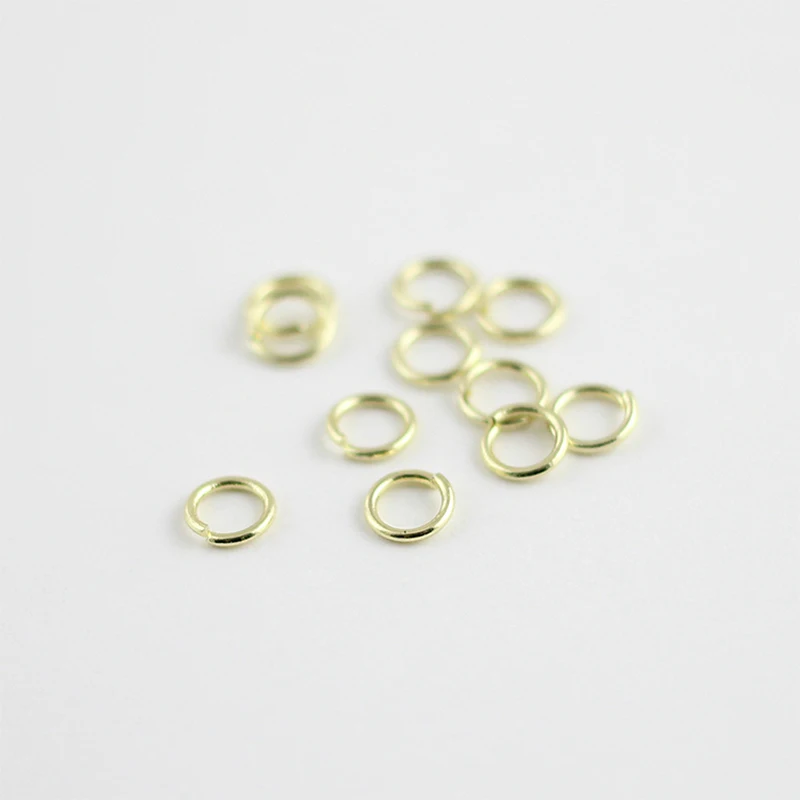 Латунные круглые серьги с покрытием из настоящего серебра 20 шт. 0 7*5 мм цвет золото