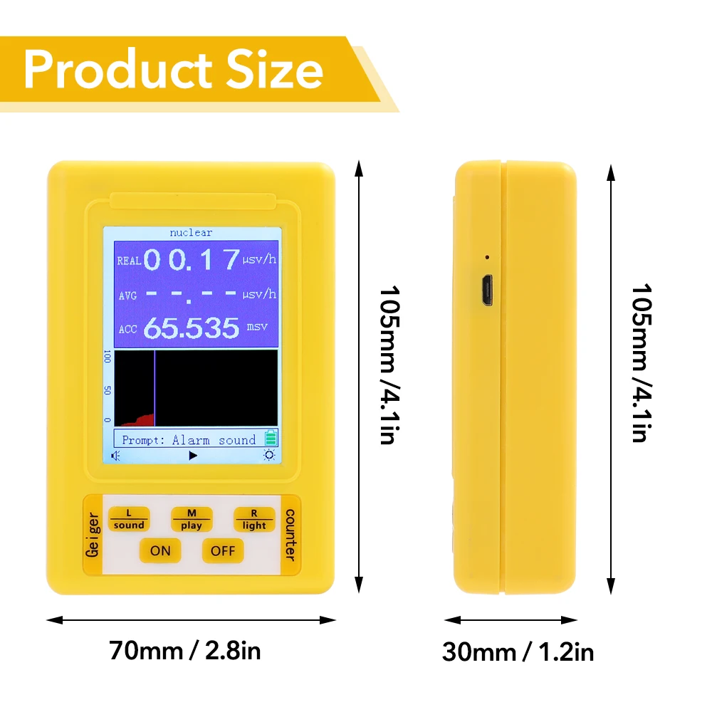 BR-9C Portable Electromagnetic Radiation Nuclear Detector 2-in-1 EMF Meter Full-functional Geiger Counter Tester | Инструменты