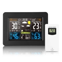 wireless weather station with remote sensor indoor outdoor temperature humidity barometer thermometer hygrometer digital clock