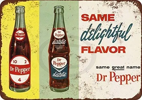 

NNHG Tin Sign 8x12 inches 1963 Diet Dr. Pepper Reproduction Decorative Metal Signs