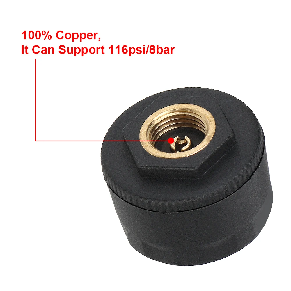

Car Solar Power TPMS 6Pcs/set External Sensor Tire Pressure Monitoring System Monitoring Tire Pressure Range LCD Color Screen