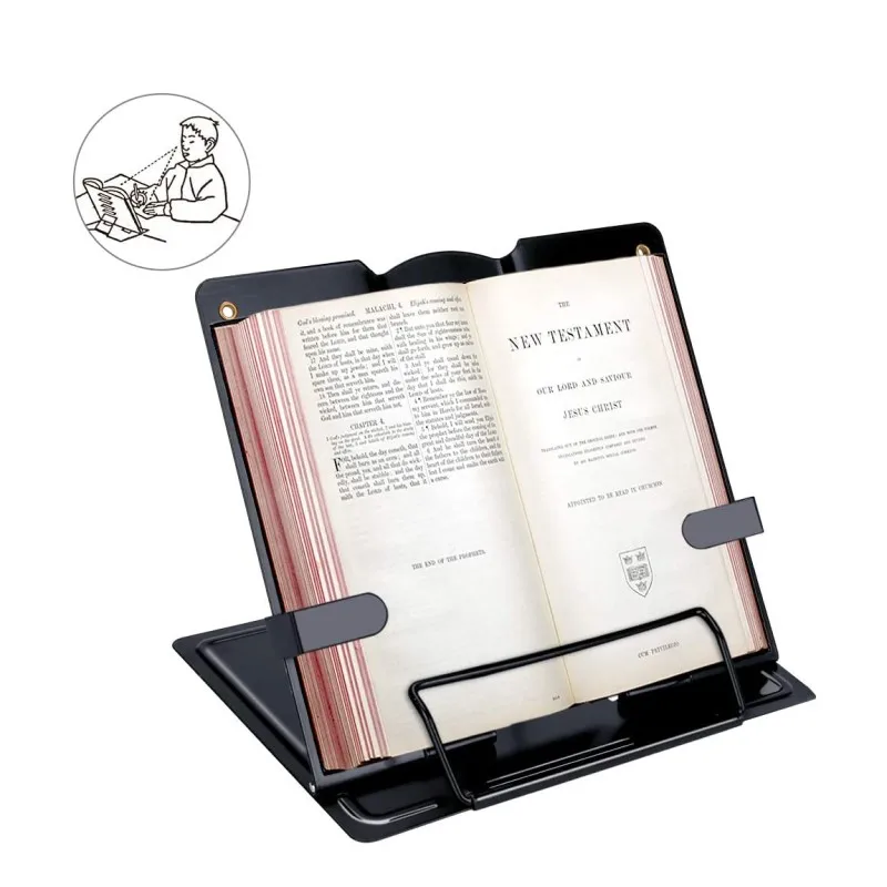 

Подставка для книг портативная Регулируемая металлическая подставка для чтения планшета и музыки подставка для рецептов Нескользящая Скл...